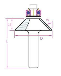 PROJAHN Fasefräser mit Kugellager ø 31,7 mm