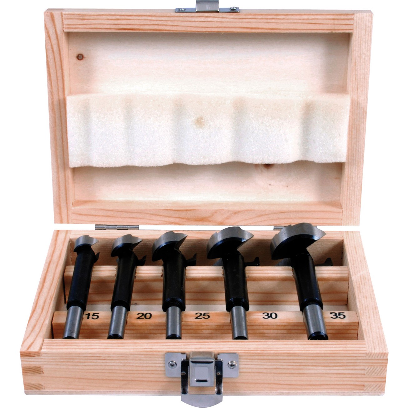 Projahn Forstnerbohrer-Set gezahnt 5-teilig Ø 15–35 mm