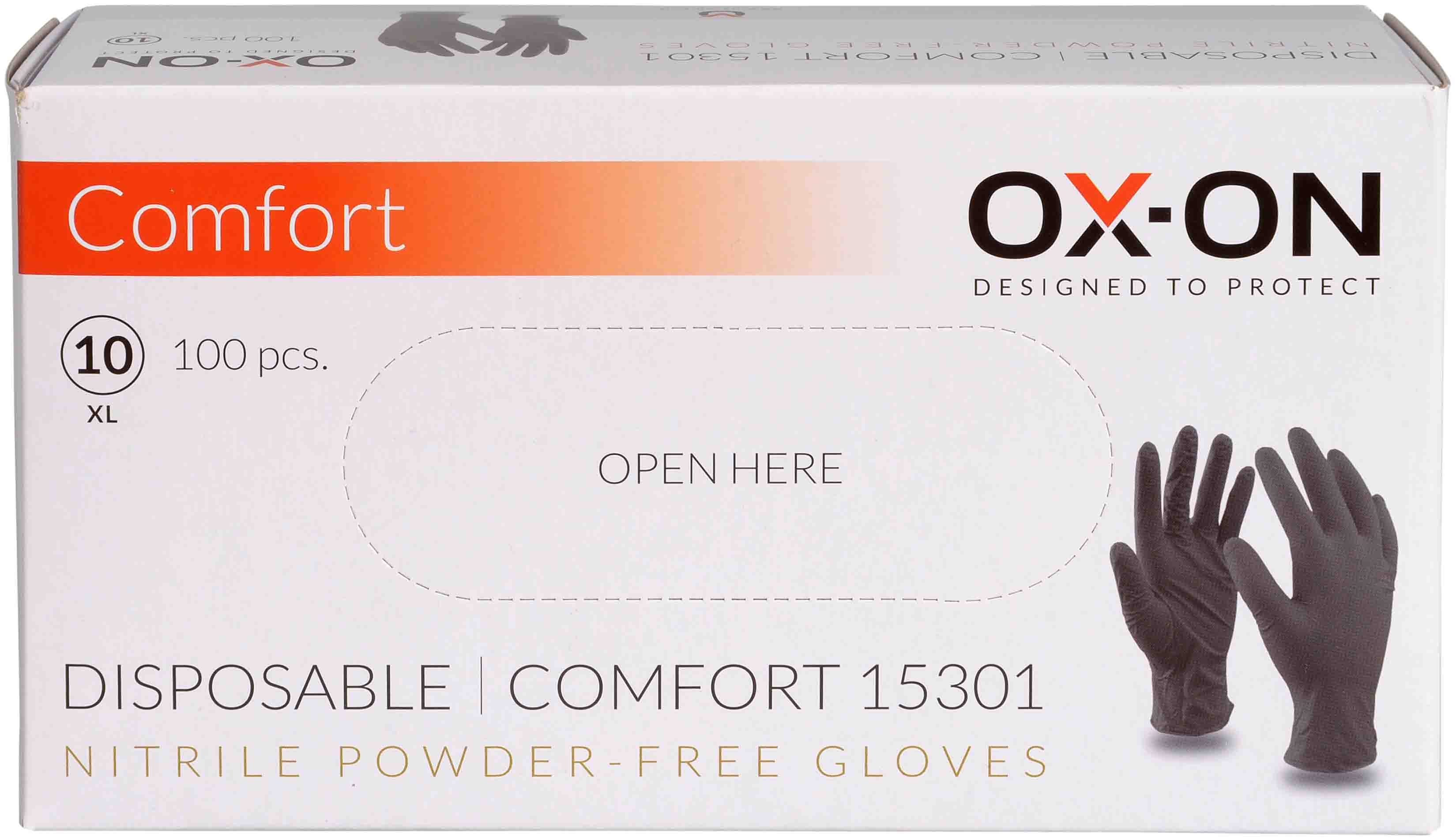 OX-ON Disposable Comfort 15301 Handschuhe mit Rollrand für leichtes Anziehen