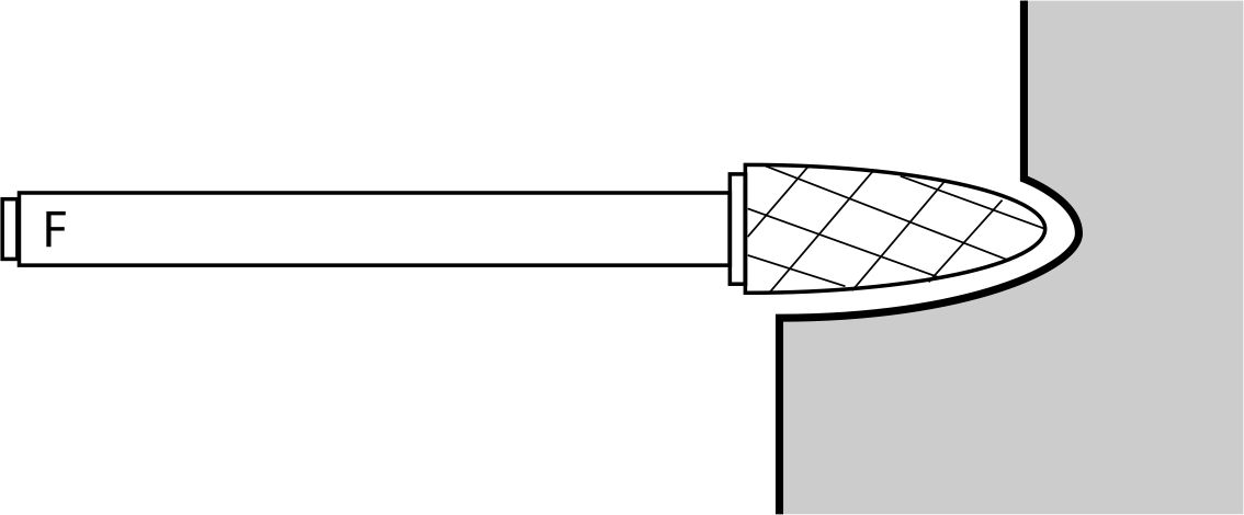 Rundbogenform HM-Fräser ALUMA