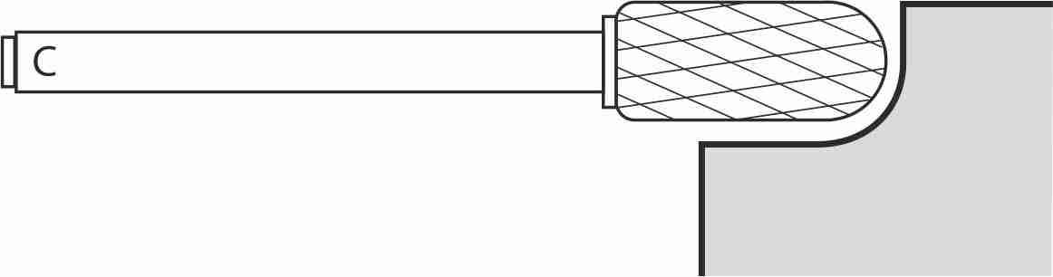 CNC-gefertigter Hartmetallfräser mit Double Cut Design und robuster Verbindung zwischen Schaft und Fräskopf