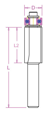 PROJAHN Kantenfräser mit Kugellager ø 12,7 mm