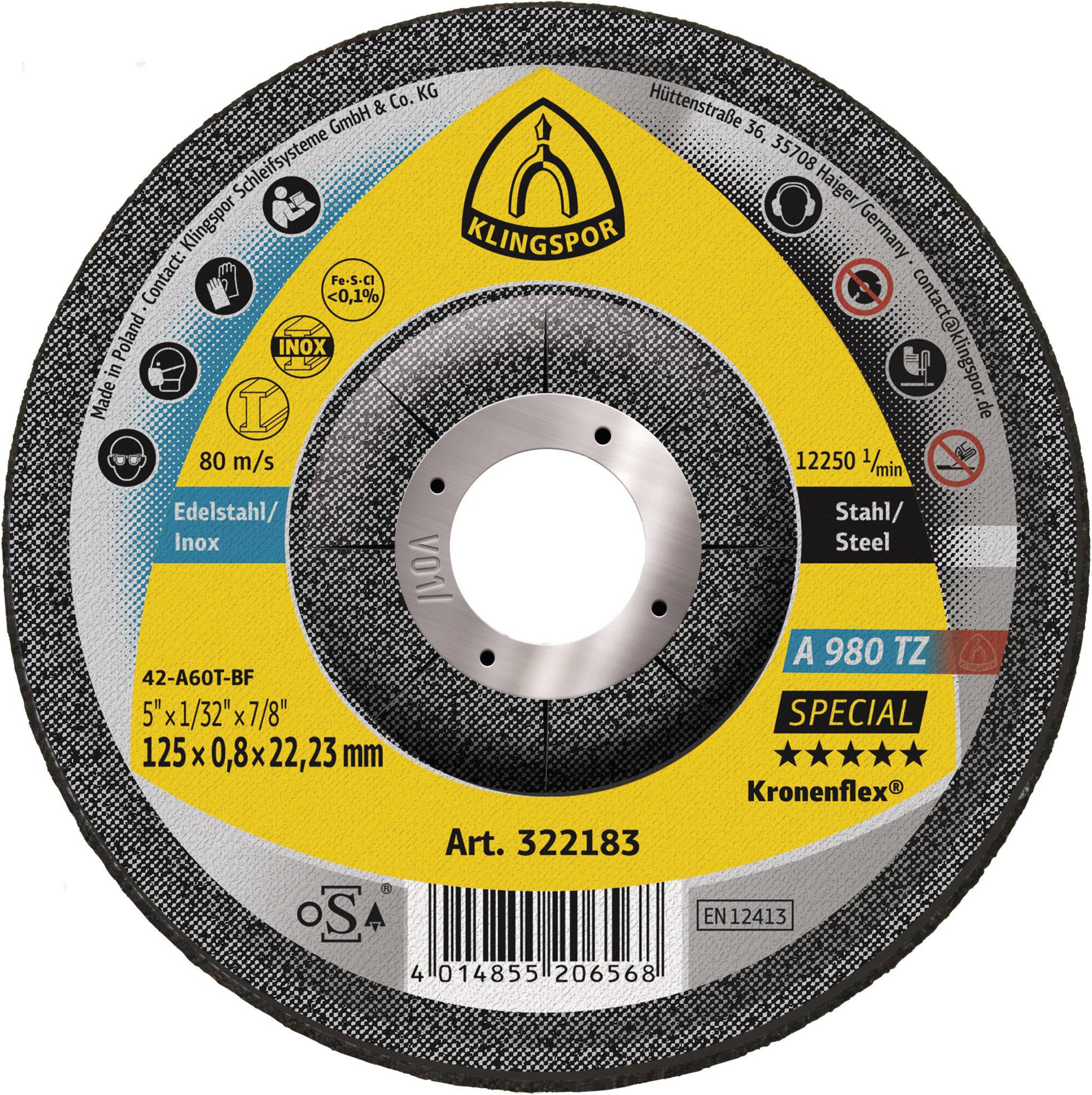 Klingspor Trennscheibe A 980 TZ Special 125 x 0,8 mm