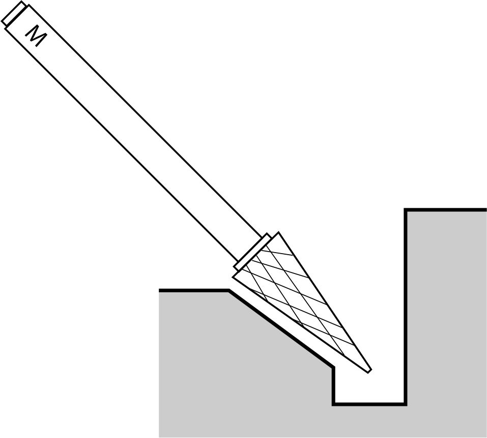 Spitzkegelform HM-Fräser Doppelklinge