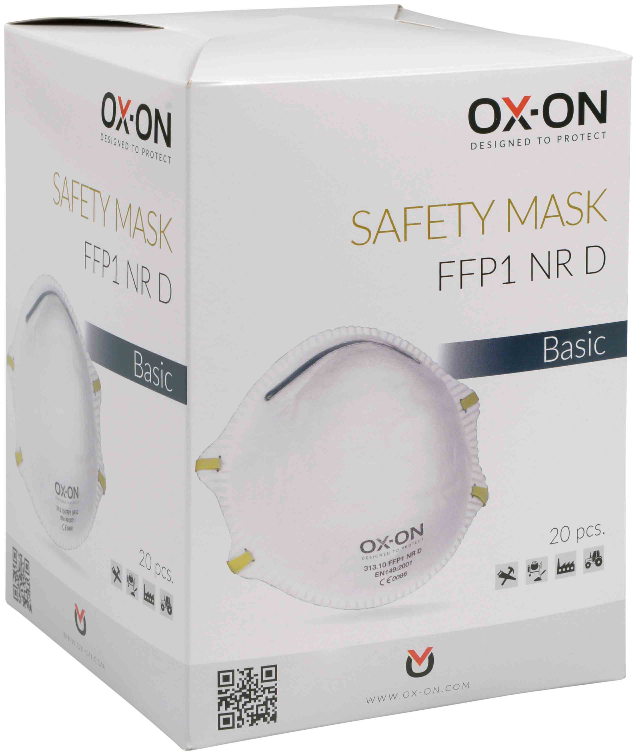 Atemschutzmasken FFP1NR D Basic - 20 Masken pro Box