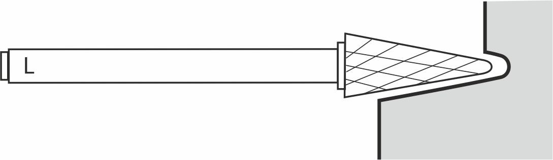 Double Cut HM-Fräser in Spitzbogenform für präzise Materialbearbeitung