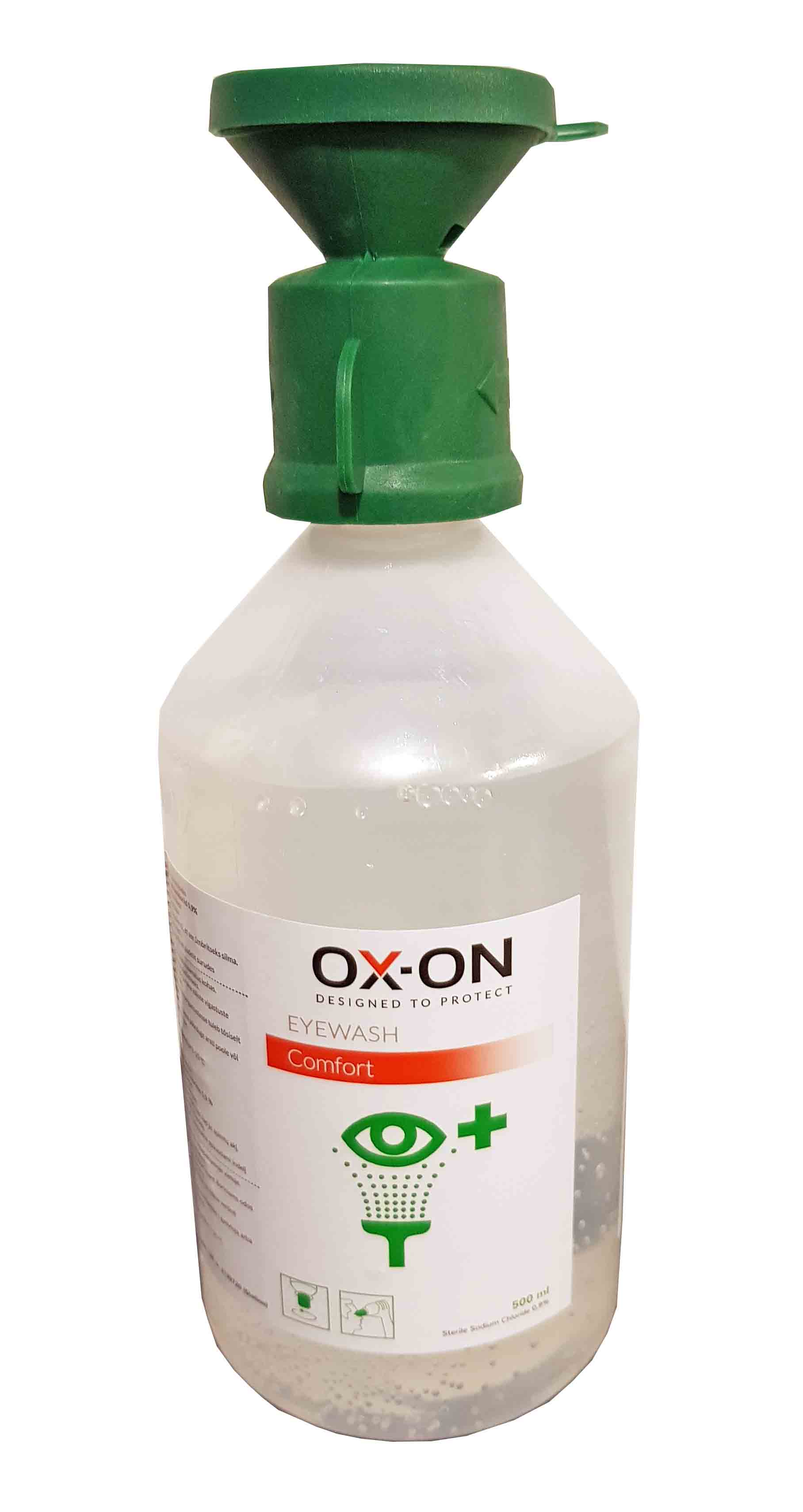 OX-ON Augenspülflasche 500 ml – CE-zertifizierte Erste Hilfe für Augenverletzungen