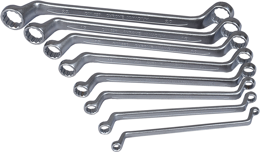 Doppelringschlüssel-Set metrisch, DIN 838