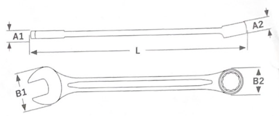 Ringgabelschlüssel metrisch, DIN 3113 Form A