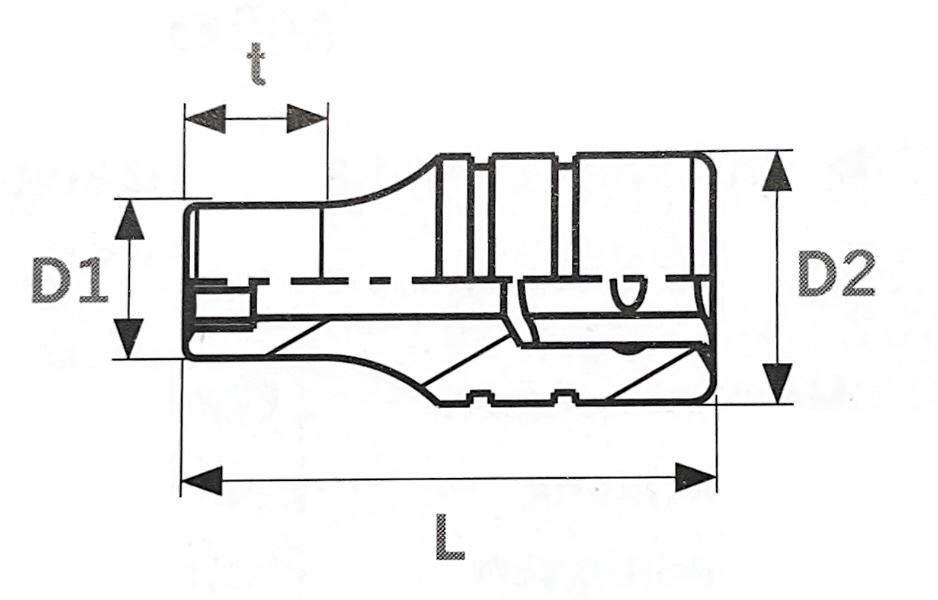 Xi-on Steckschlüssel-Einsatz metrisch 6-kant 10 [3/8"], Ansicht 2